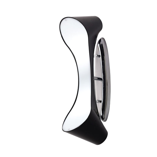 Mantra M1554 Ora Wall Light 2 Light E27, Gloss Black/White Acrylic/Polished Chrome