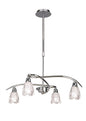Mantra Amel 51cm Telescopic Convertible To Semi Flush 4 Light L1/SGU10, Polished Chrome, CFL Lamps INCLUDED