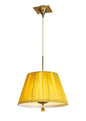Mantra Siena 40cm Pendant Round 1 Light E27, Antique Brass with Amber Cream Shade and Amber Crystal