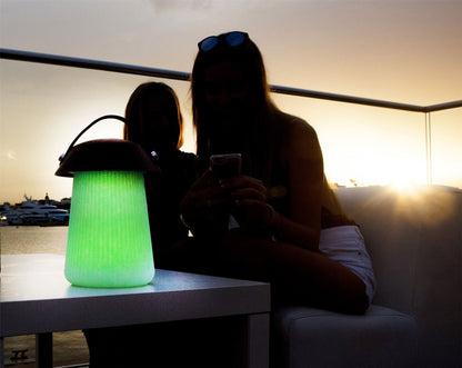 Mantra M3697 Funghi IP44 Portable 3W Speaker, 120lm, 3W LED RGBW Lamp Bluetooth Connection/Remote Control, 2yrs Warranty