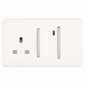 Trendi 45 A Cooker Switch Inc Plug Socket & Neon Insert in Matt White - ART-WHS213MWH