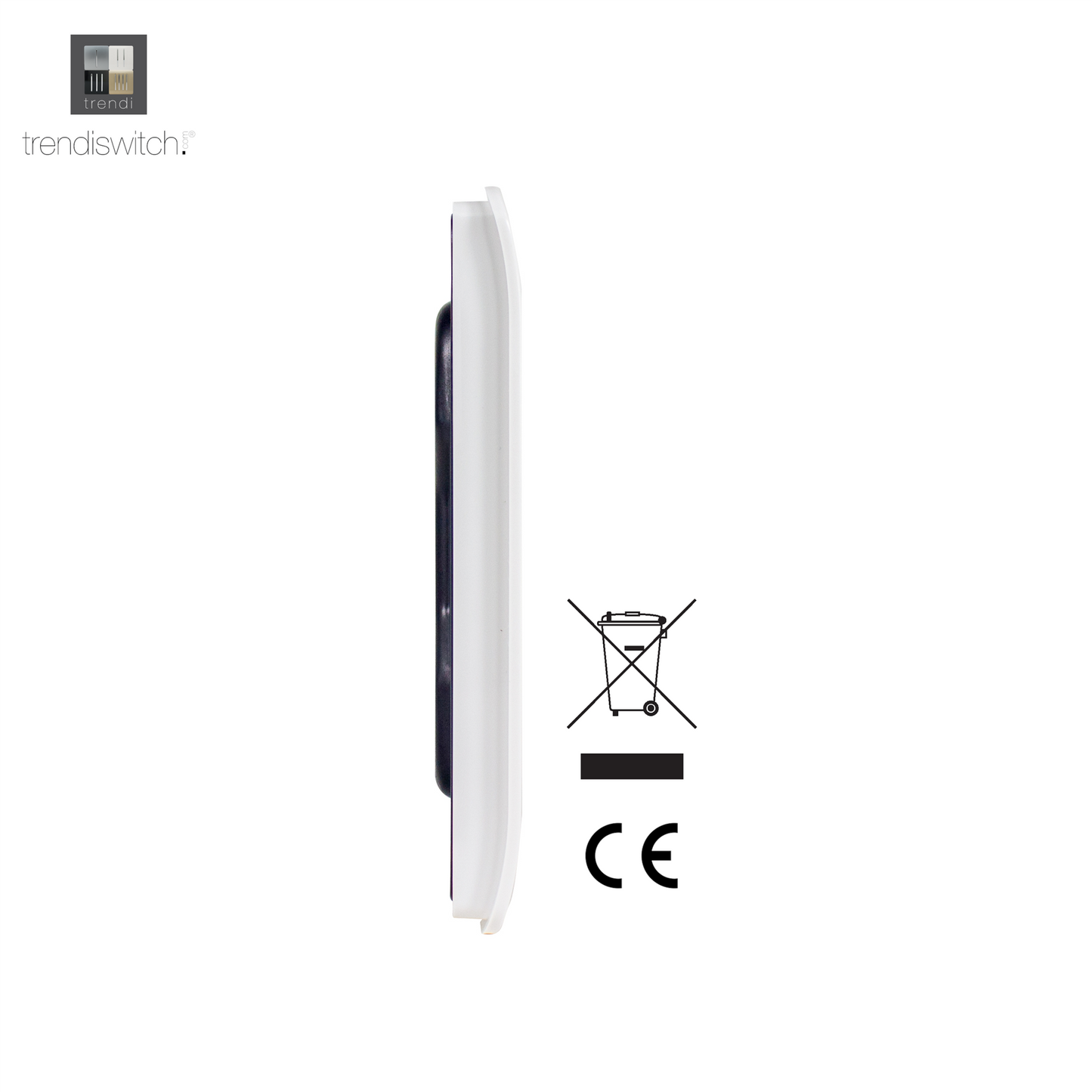 Trendi 1 Gang Artistic Modern Glossy Tactile Single Blanking Plate in Matt White - ART-BLKMWH