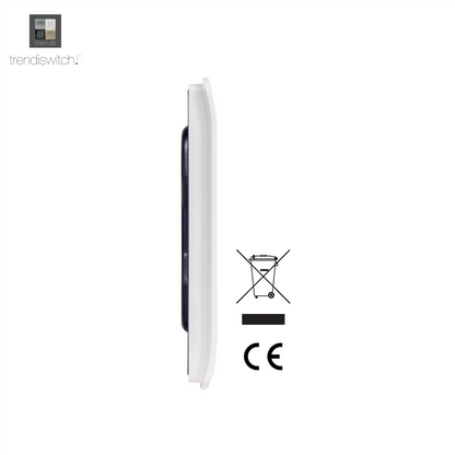 Trendi 1 Gang Artistic Modern Glossy Tactile Single Blanking Plate in Matt White - ART-BLKMWH