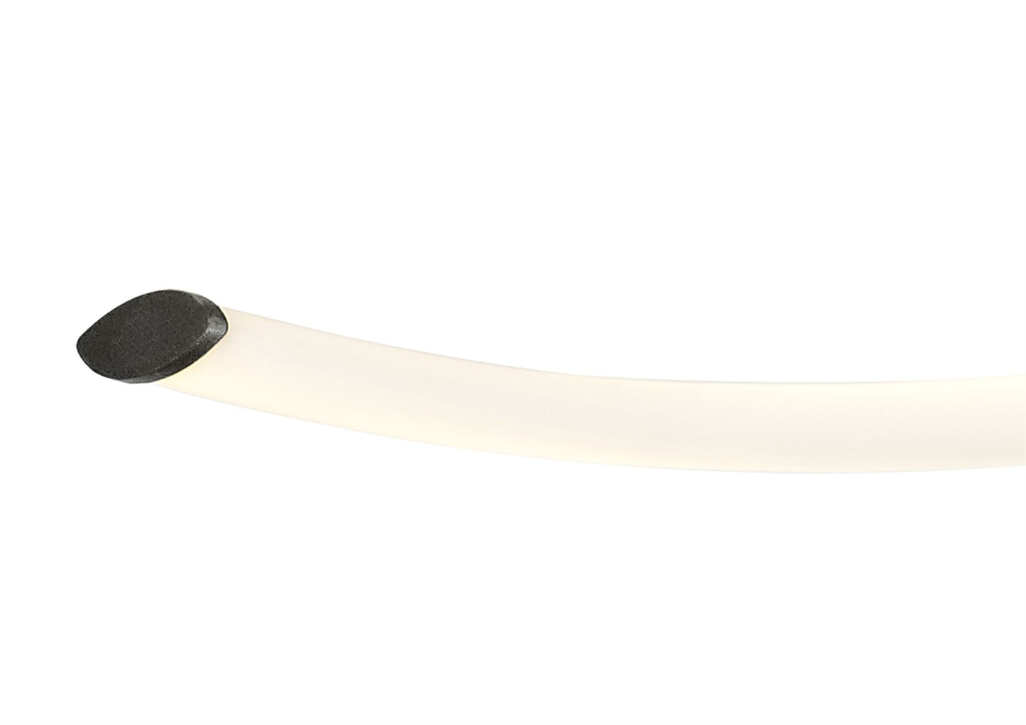 Mantra Armonia Semi Flush Bow, Dimmable, 50W LED, 3000K, 3750lm, Titanium, Frosted Acrylic, 3yrs Warranty Ceiling