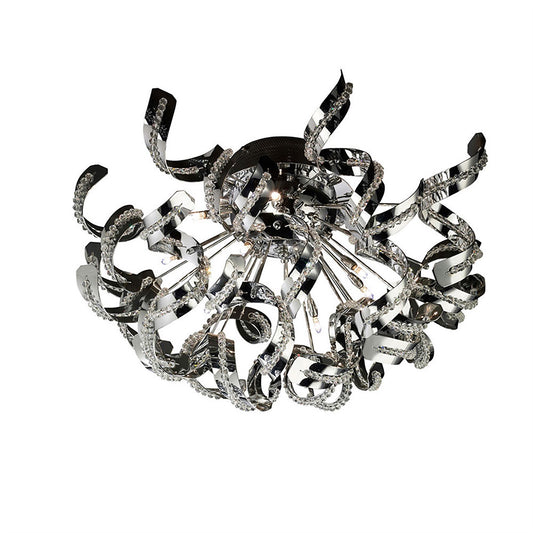 Diyas Esme 70cm  20 Light G4 Polished Chrome/Crystal, NOT LED/CFL Compatible Ceiling Light Fitting
