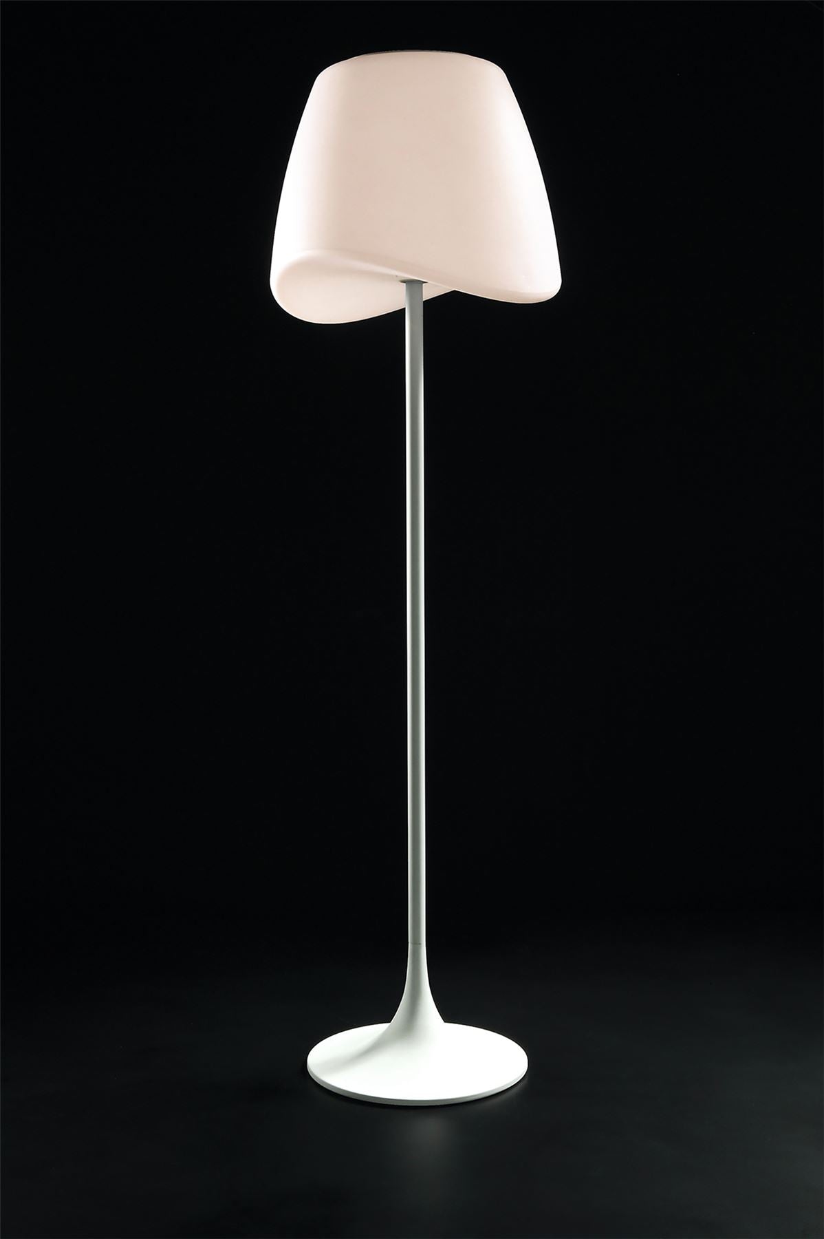 Mantra Cool Floor Lamp 2 Light CFL Outdoor IP65, Matt White/Opal White Item Weight: 22.5kg