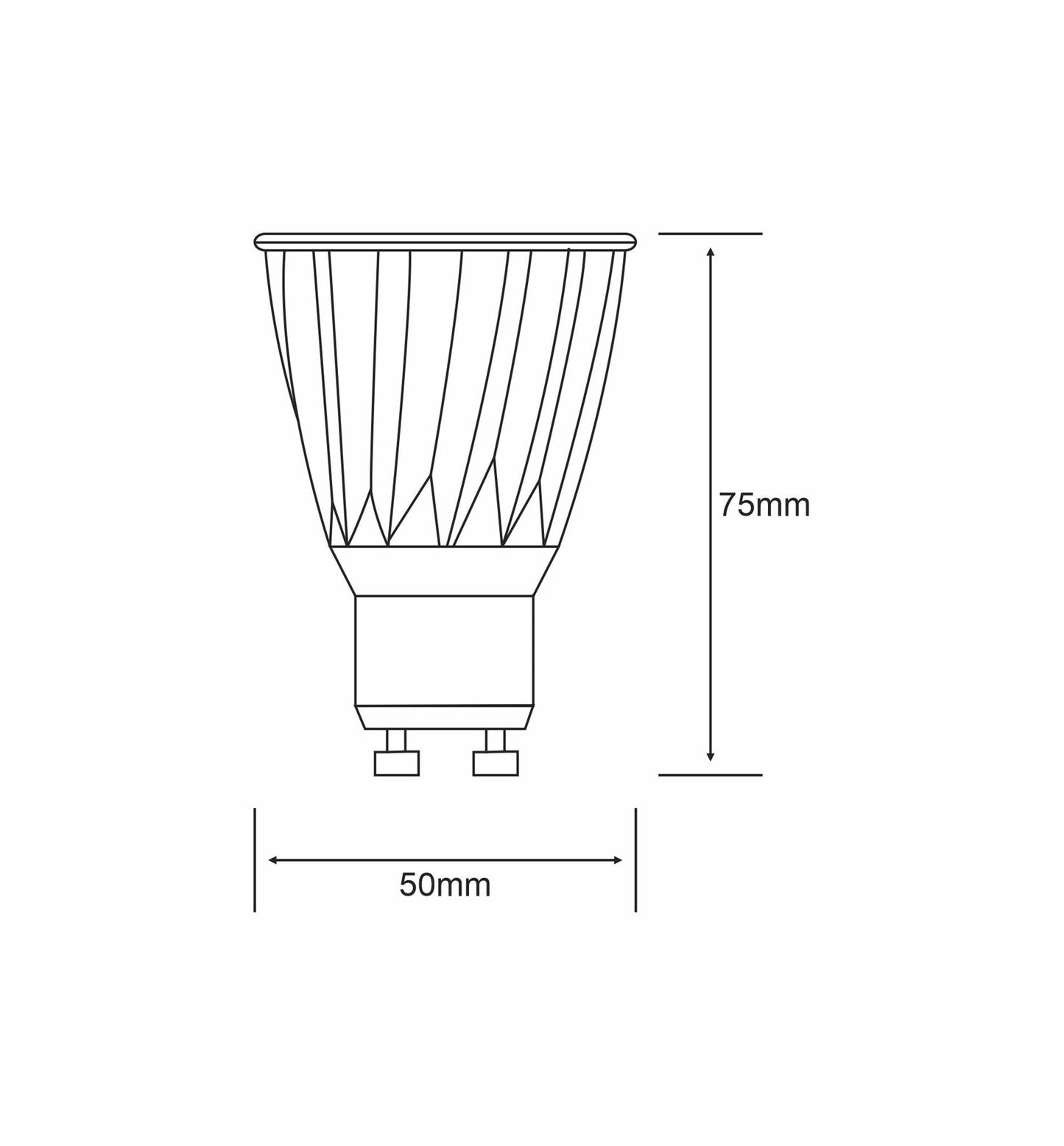 Luxram Higher Power LED High Power LED GU10 Dimmable 10W White 6400K 548lm 38° LED