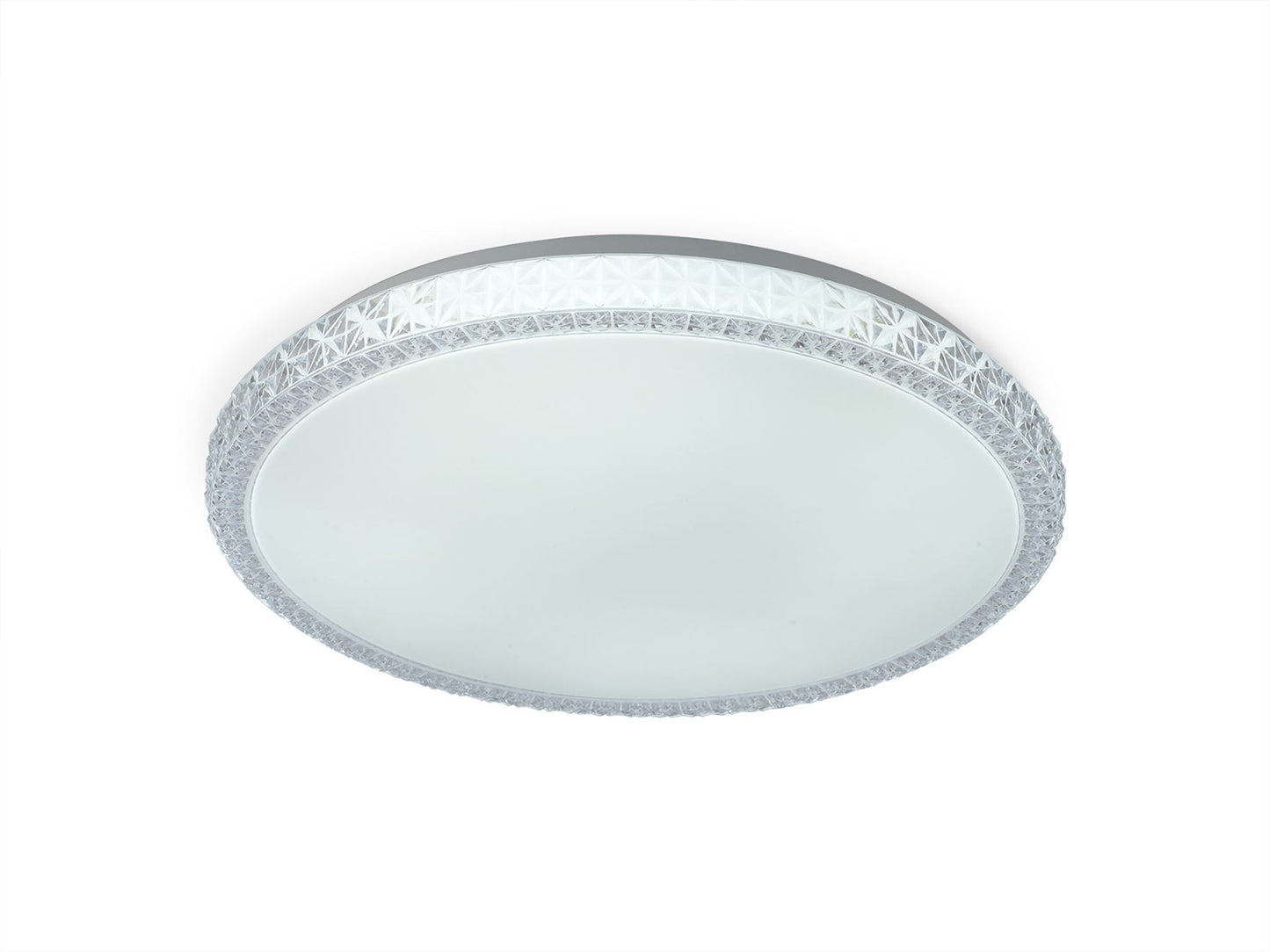 Mantra Fusion Naxos 40cm Ceiling 24W LED with Remote Control 3000K-6000K, 1550lm, White/Clear Acrylic, 3yrs Warranty Ceiling