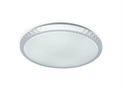 Mantra Fusion Naxos 40cm Ceiling 24W LED with Remote Control 3000K-6000K, 1550lm, White/Clear Acrylic, 3yrs Warranty Ceiling