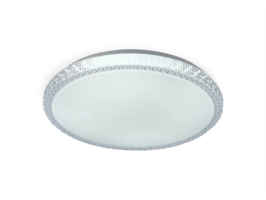 Mantra Fusion Naxos 40cm Ceiling 24W LED with Remote Control 3000K-6000K, 1550lm, White/Clear Acrylic, 3yrs Warranty Ceiling