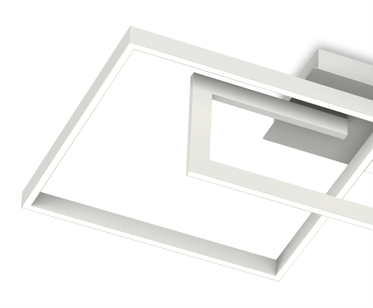 Mantra Fusion Mural Rectangular Ceiling Light, 48W LED, 3000K, 3840lm, IP20, Matt White, 3yrs Warranty