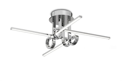 Mantra M6125 Cinto Ceiling 28W LED, 3000K, 2250lm, Polished Chrome, 3yrs Warranty - M6125 Ceiling