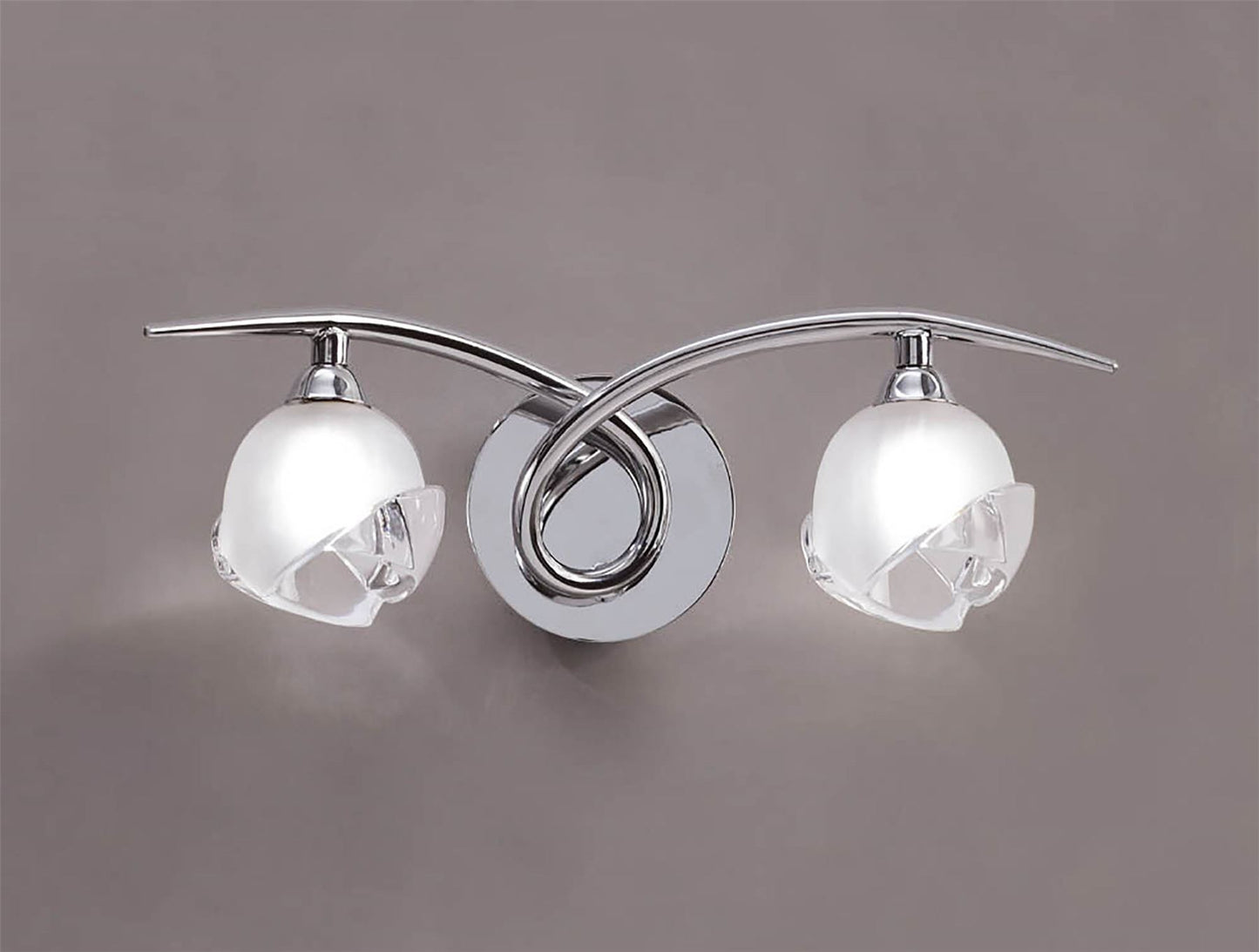 Mantra Fragma Wall Light Switched 2 Light G9, Polished Chrome
