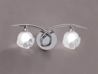 Mantra Fragma Wall Light Switched 2 Light G9, Polished Chrome