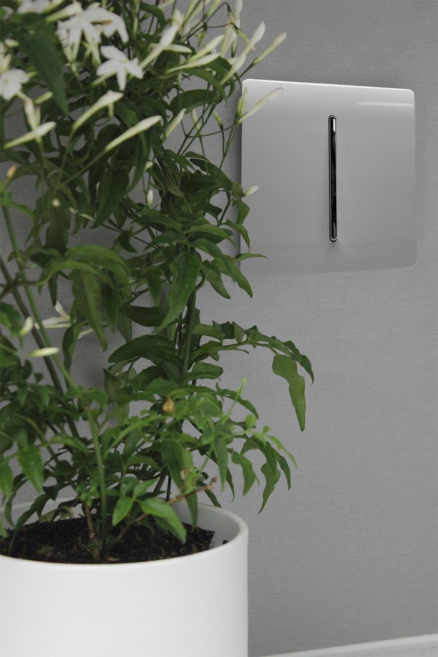 Trendi Artistic Modern Glossy Tactile Auto Retractive Door Bell Switch Light Grey