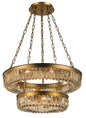 Inspired Special Pendant 16 Light G9 Brown Brass/Amber Crystal, Item Weight: 18.30kg