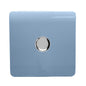 Trendi 1 Gang 2 Way 150w LED Dimmer Screwless 10 Amp Wall Light Switch in Sky Blue - ART-LDM150WSK