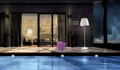 Mantra Cool Floor Lamp 2 Light CFL Outdoor IP65, Matt White/Opal White Item Weight: 22.5kg