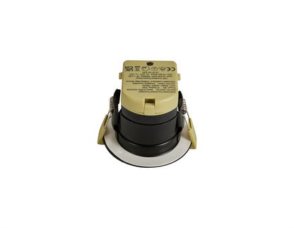 Trendi Switch Dimmable IP65 CCT LED Fire Rated Downlight in Matt Black