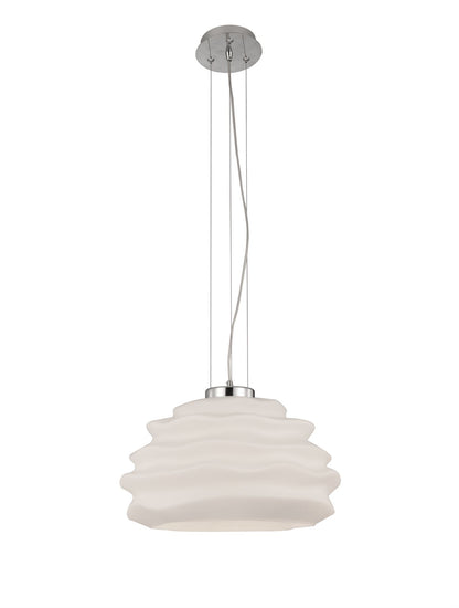 Mantra Fusion M6274 Nubole Pendant 40cm Round, 1 x E27 (Max 60W), Opal White