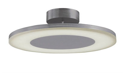 Mantra Hemisferic 48cm Ceiling 1 X 36W LED Round 3000K, 3240lm, Satin Aluminium/Frosted Acrylic, 3yrs Warranty Ceiling