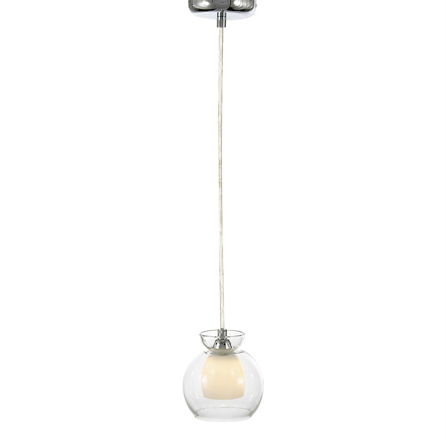Diyas Malvina 15cm  1 Light G9 Polished Chrome/Clear Glass Ceiling Pendant Light Fitting