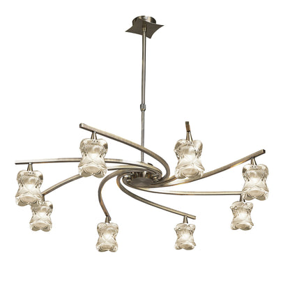 Mantra Rosa 82cm Del Desierto Telescopic Pendant 8 Light G9, Antique Brass