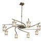 Mantra Rosa 82cm Del Desierto Telescopic Pendant 8 Light G9, Antique Brass