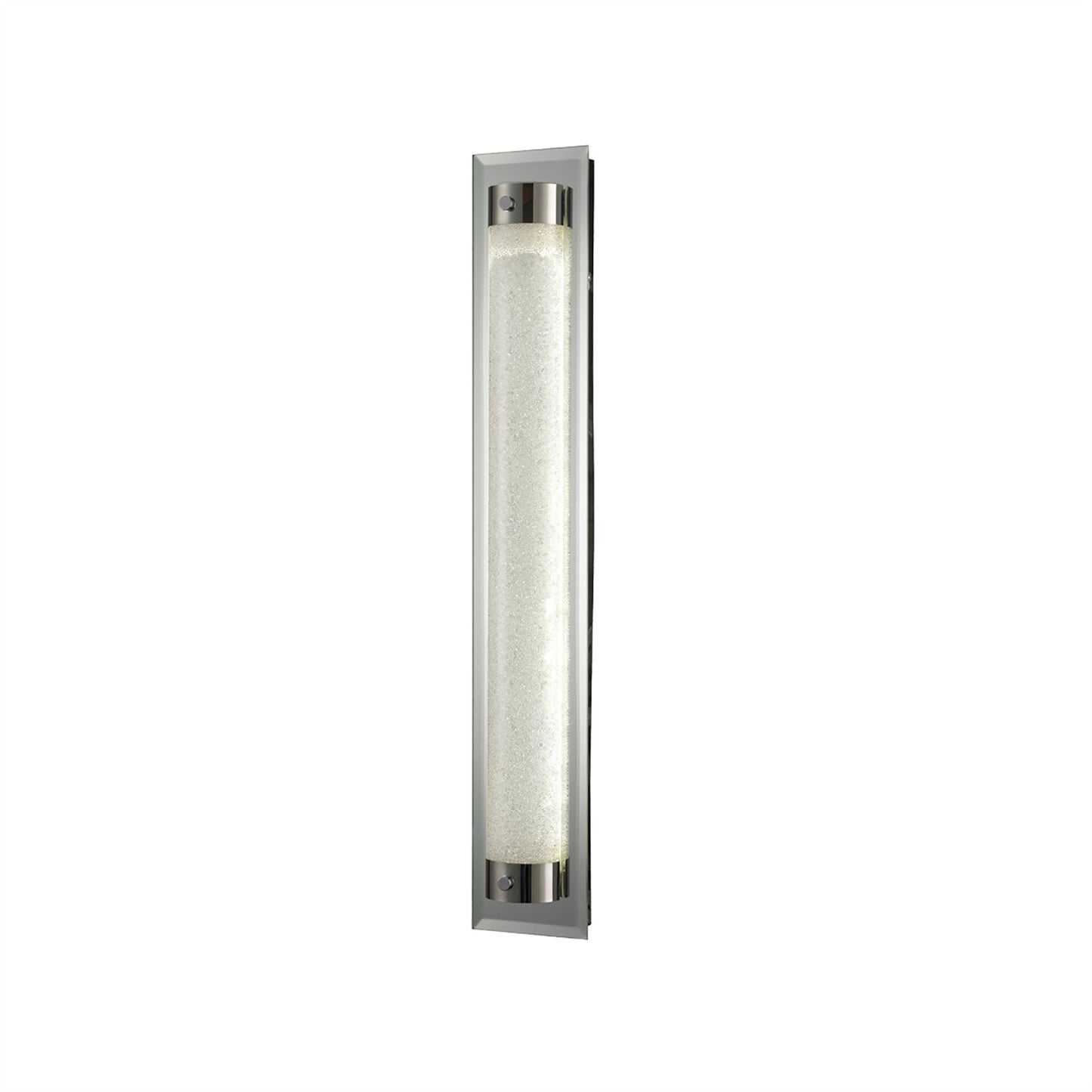 Mantra Fusion Tube Flush 21W LED 4000K Polished Chrome/Sand Diamond, 1800lm, 3yrs Warranty Crystal