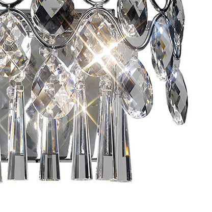 Diyas Kenzie Wall Light Switched 2 Light G9 Polished Chrome/Crystal - IL31060/G9