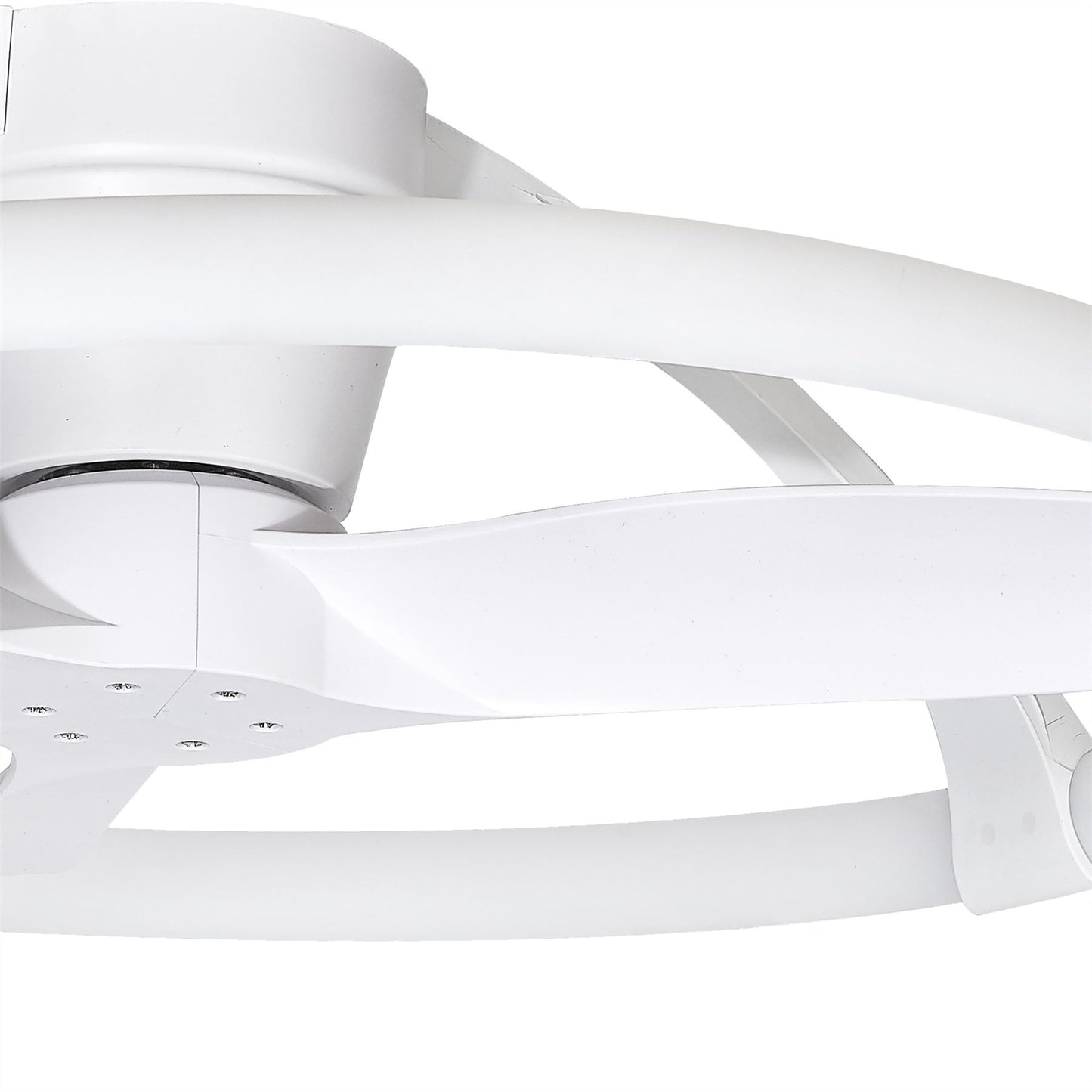Nepal Mini 75cm 55W LED Dimmable Ceiling Light With Built-In 30W DC Reversible Fan, White, c/w Remote & APP Control, 5200lm