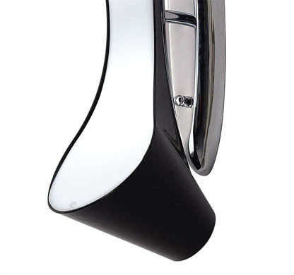 Mantra M1554 Ora Wall Light 2 Light E27, Gloss Black/White Acrylic/Polished Chrome