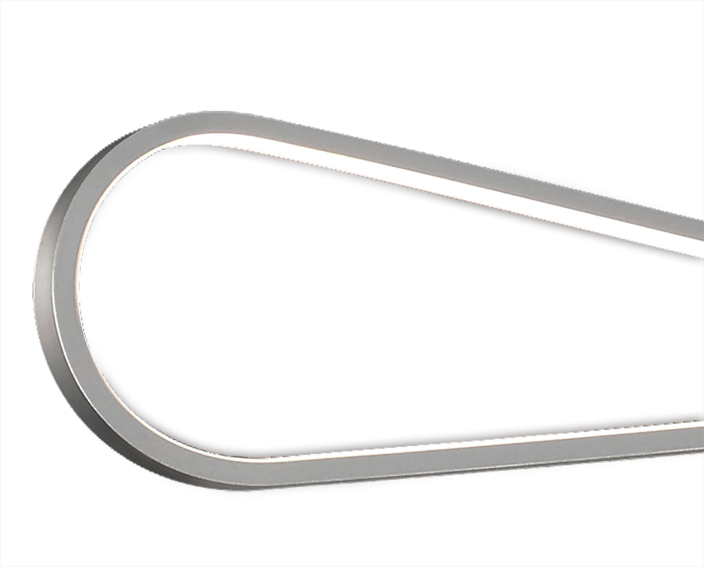 Mantra M5870 Bucle Linear Pendant 42W LED 3000K, 3650lm, Polshied Chrome, White, White Acrylic, 3yrs Warranty