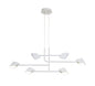 Mantra Capuccina 6 Light Linear Pendant, 45W LED, 3000K, 3100lm, White, 3yrs Warranty