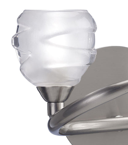 Mantra M1815/S Loop Wall Light Switched 2 Light G9 ECO, Satin Nickel - M1815/S