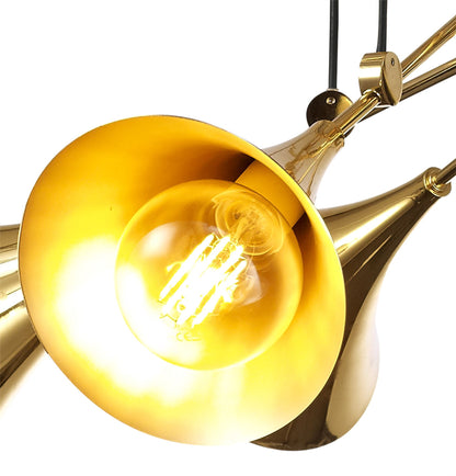 Mantra Jazz Oro M5895 Jazz Pendant, 88cm Round, 6 x E27 (Max 20W), Polished Gold