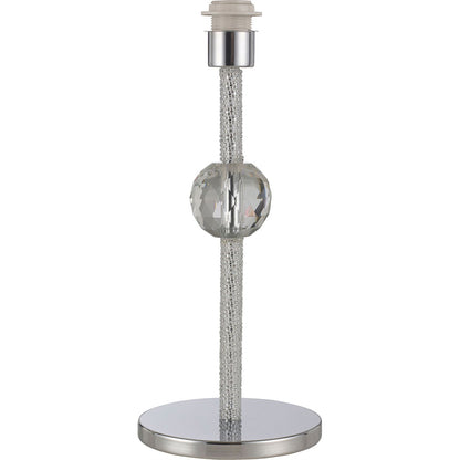 Diyas Elena Crystal Table Lamp WITHOUT SHADE 1 Light E27 Polished Chrome