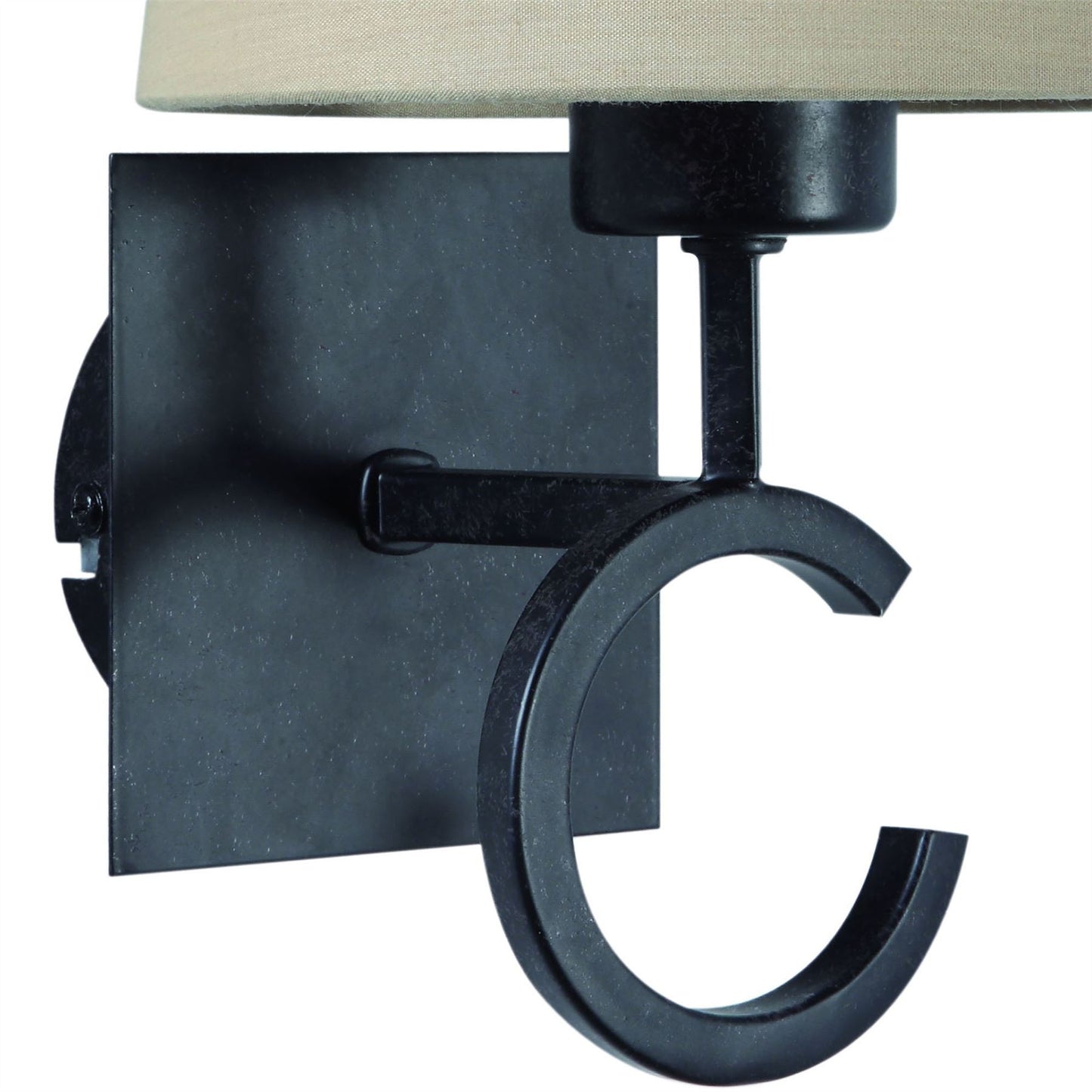 Mantra M5216 Argi Wall Light 1 Light E27 with Taupe Shade Brown Oxide