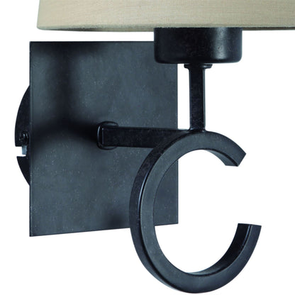Mantra M5216 Argi Wall Light 1 Light E27 with Taupe Shade Brown Oxide
