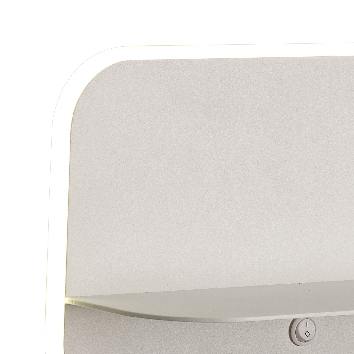 Mantra Fusion Lanzarote Wall Light Shelf with USB Sockets, 18W LED, 3000K, 1400lm, Matt White, 3yrs Warranty