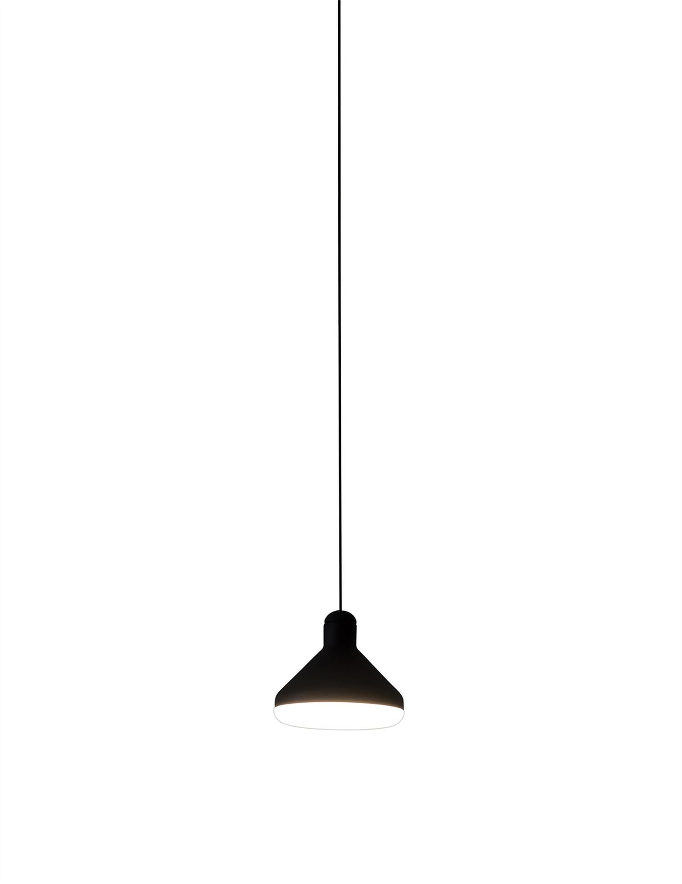 Mantra Fusion Sirio 13.5cm 1 Light Pendant, 8W LED, 3000K, 590lm, Black, 3yrs Warranty