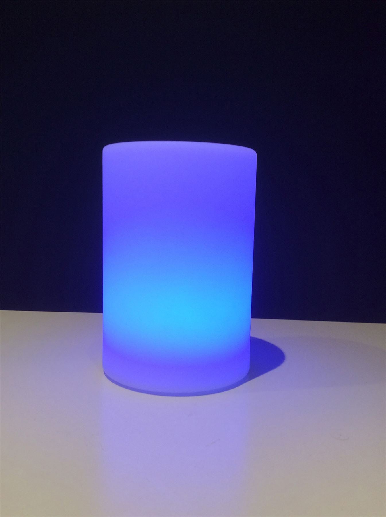Mantra Huevo Cylinder Shape Waterproof Battery Operated RGB LED Light. Can be used in swimming pool. 7 colours + white + candle. with remote contol, Opal White
