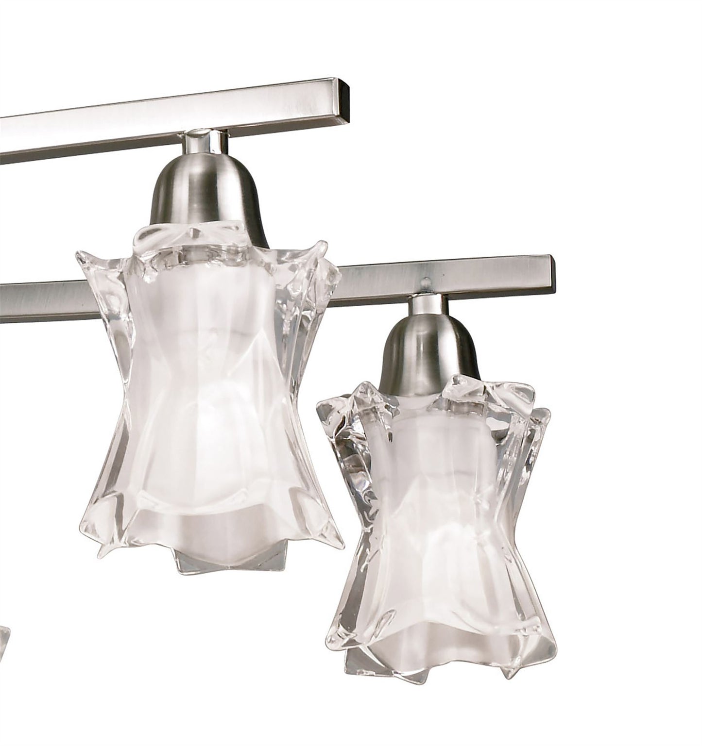 Mantra Alaska GU10 64cm Pendant Convertible To Semi Flush 6 Light L1/SGU10, Satin Nickel, CFL Lamps INCLUDED