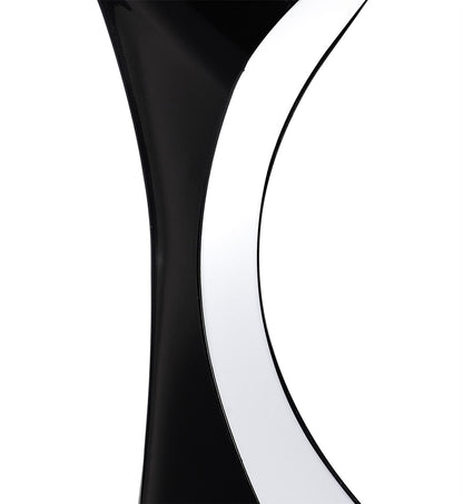 Mantra M1556 Ora Table Lamp 1 Light E27, Gloss Black/White Acrylic/Polished Chrome