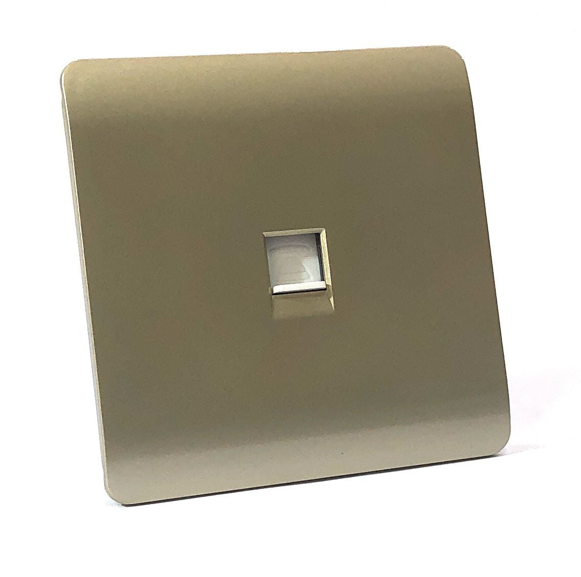 Trendi Artistic Modern Glossy Tactile Telephone Socket Gold ART-TLPGO