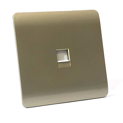 Trendi Artistic Modern Glossy Tactile Telephone Socket Gold ART-TLPGO