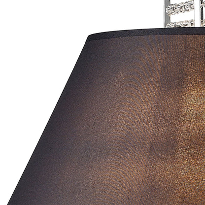 Diyas Davina Wall Light with Black Shade 2 Light G9 Polished Chrome/Crystal