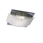 Diyas Vito Square Flush  2 Light E27 Polished Chrome/Smoked Mirror Ceiling Light Fitting