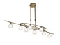 Mantra M1820 Loop Rectangular Telescopic 8 Light G9 ECO Line, Antique Brass