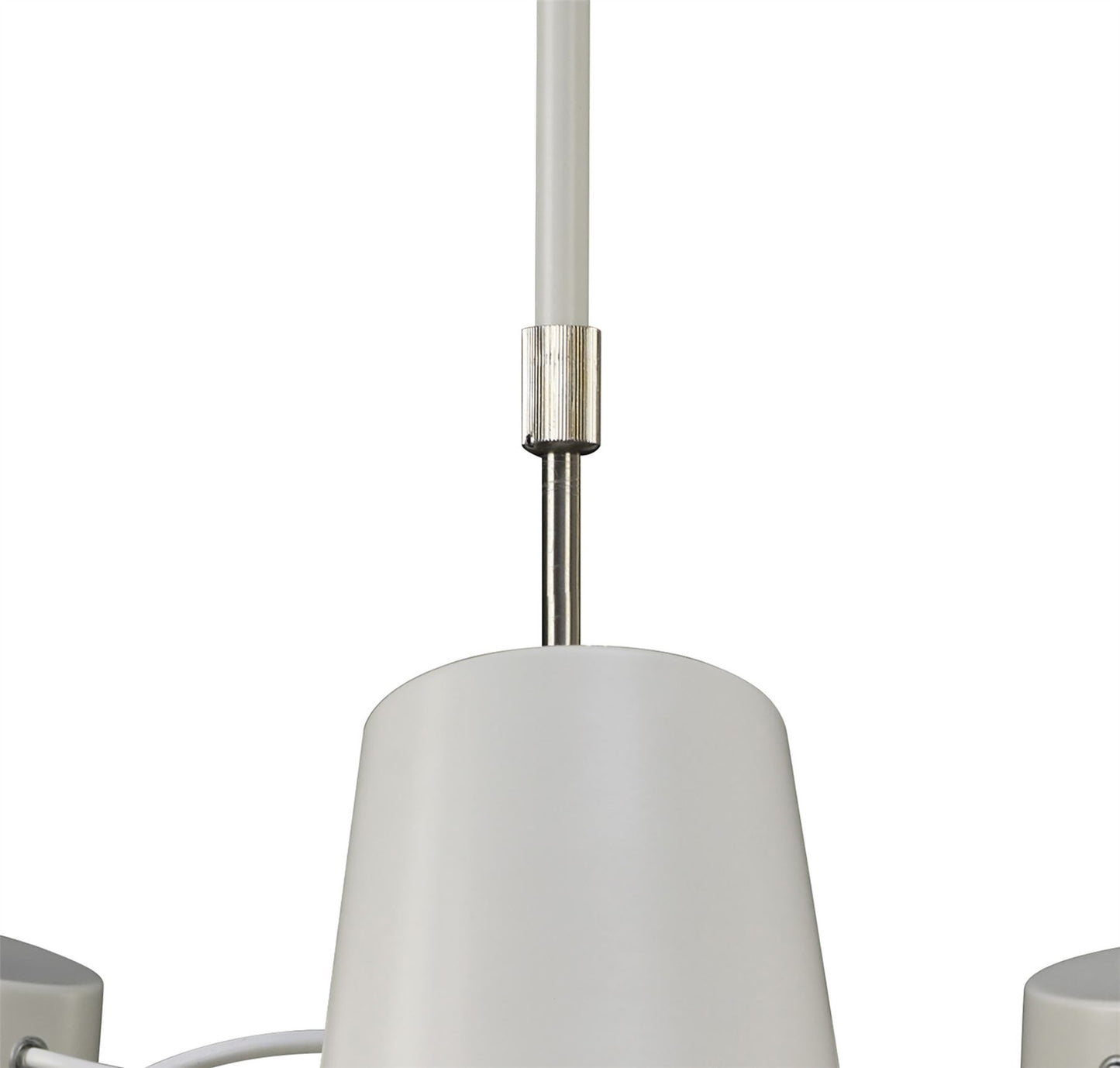 Mantra M3770 Looker Pendant 5 Light E27, Matt White/Beech